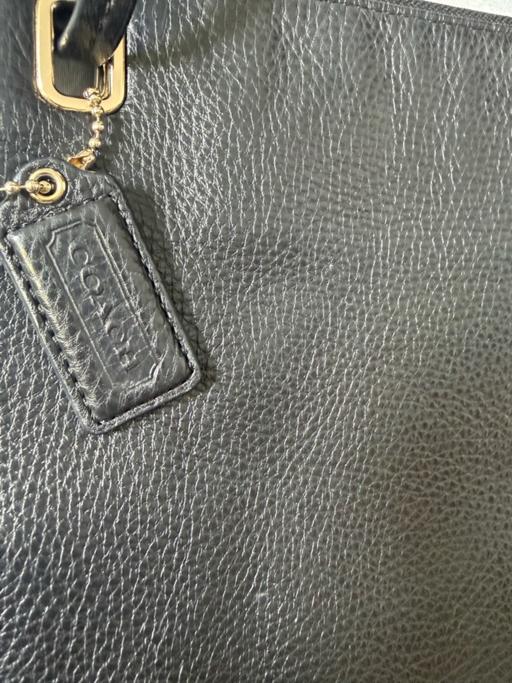 Coach  Black Pebbled Leather Crossbody Bag  with authenticity - Picture 8 of 8